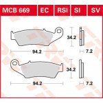 Stabdžių kaladėlės LUCAS MCB669SI Honda CRF 450 RX PE07, Suzuki RM-Z 450 DZ117, Yamaha WR 450 D DJ03