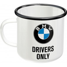 Puodelis ENAMEL BMW DRIVERS ONLY 360 ml